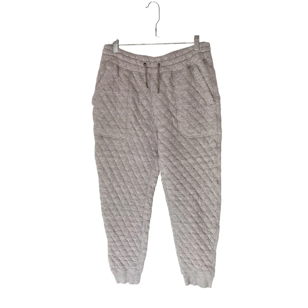 J. Crew Quilted Jogger Sweatpants Heather Gray Men's Casual Basic Medium - Picture 1 of 13